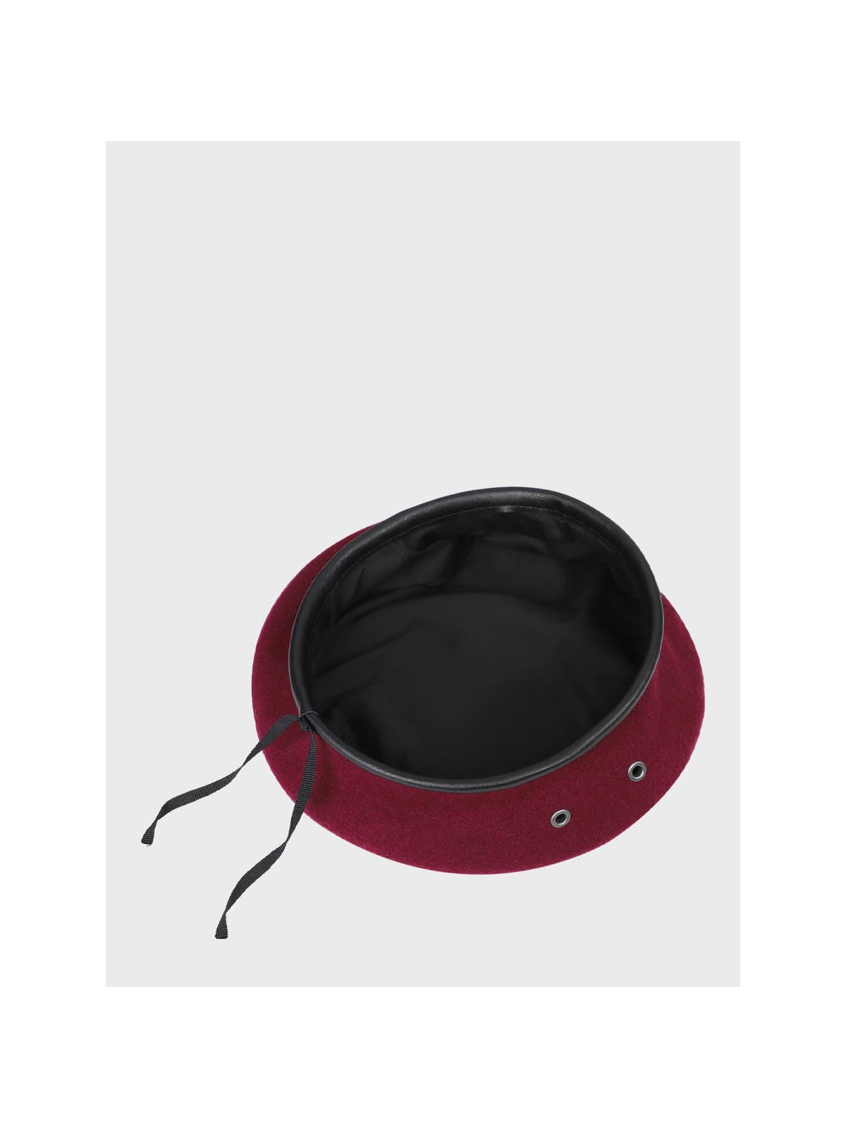 BB-TEX BERET KLASA MUNDUROWA WEŁNIANY TŁOCZONY Z ORŁEM BORDOWY 55