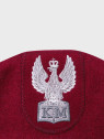 BB-TEX BERET KLASA MUNDUROWA WEŁNIANY TŁOCZONY Z ORŁEM BORDOWY 55