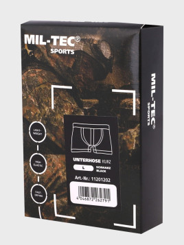 MIL-TEC Bokserki Męskie Termoaktywne Czarne XXL