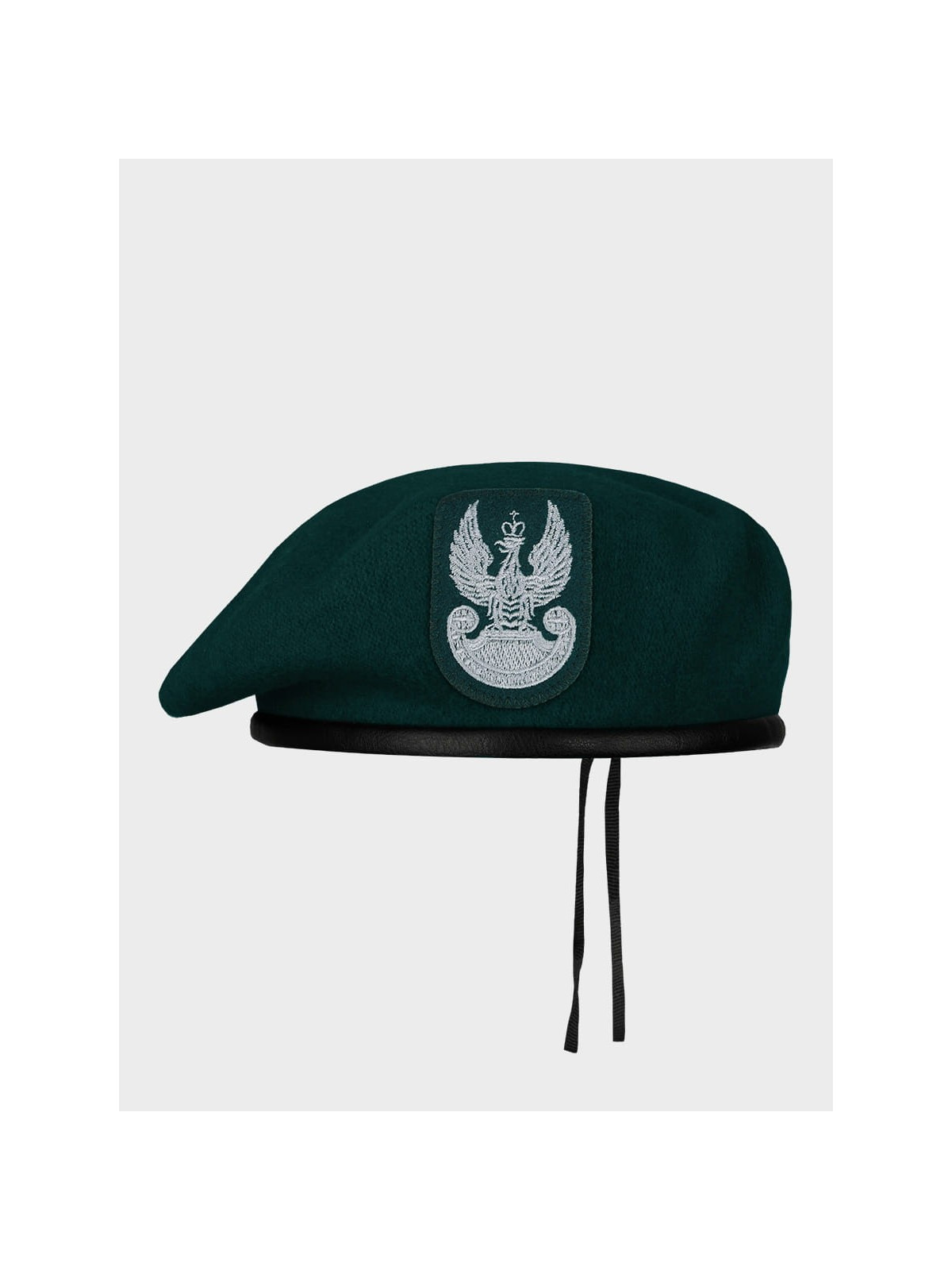 BB-TEX BERET WOJSKOWY WEŁNIANY TŁOCZONY Z ORŁEM ZIELONY 61