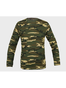 MIL-TEC KOSZULKA Z DŁUGIM RĘKAWEM LONGSLEEVE WOODLAND 3XL