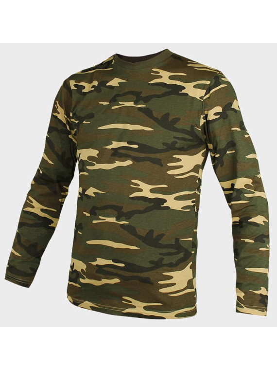 MIL-TEC KOSZULKA Z DŁUGIM RĘKAWEM LONGSLEEVE WOODLAND 3XL