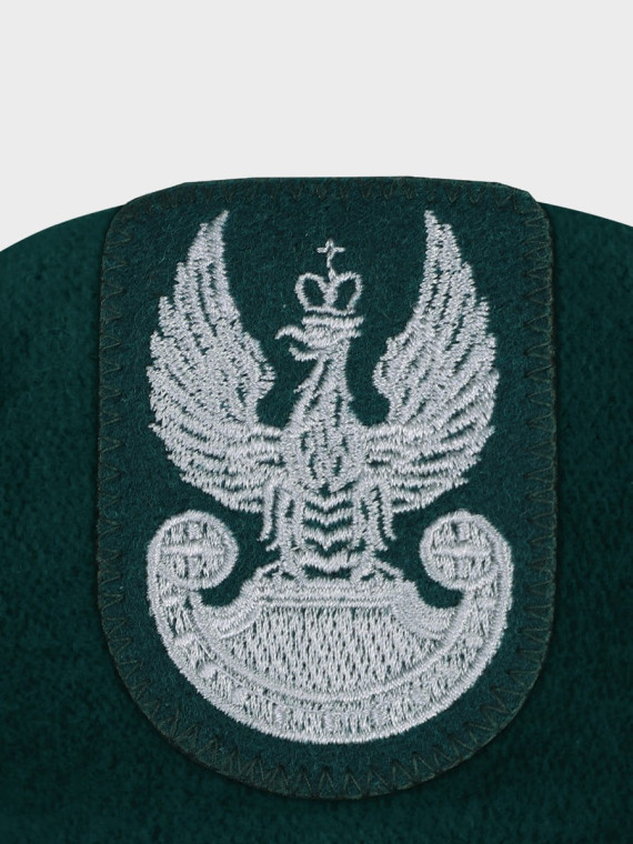 BB-TEX BERET WOJSKOWY WEŁNIANY TŁOCZONY Z ORŁEM ZIELONY 61