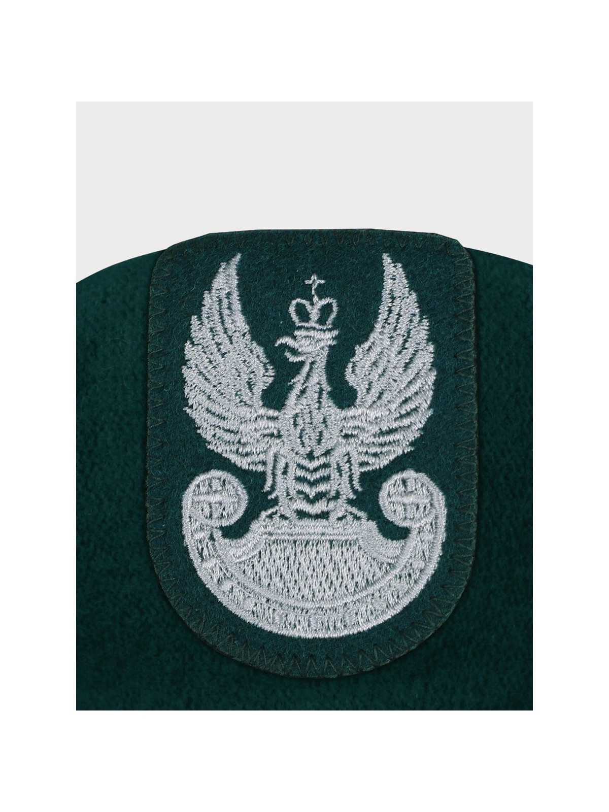 BB-TEX BERET WOJSKOWY WEŁNIANY TŁOCZONY Z ORŁEM ZIELONY 61
