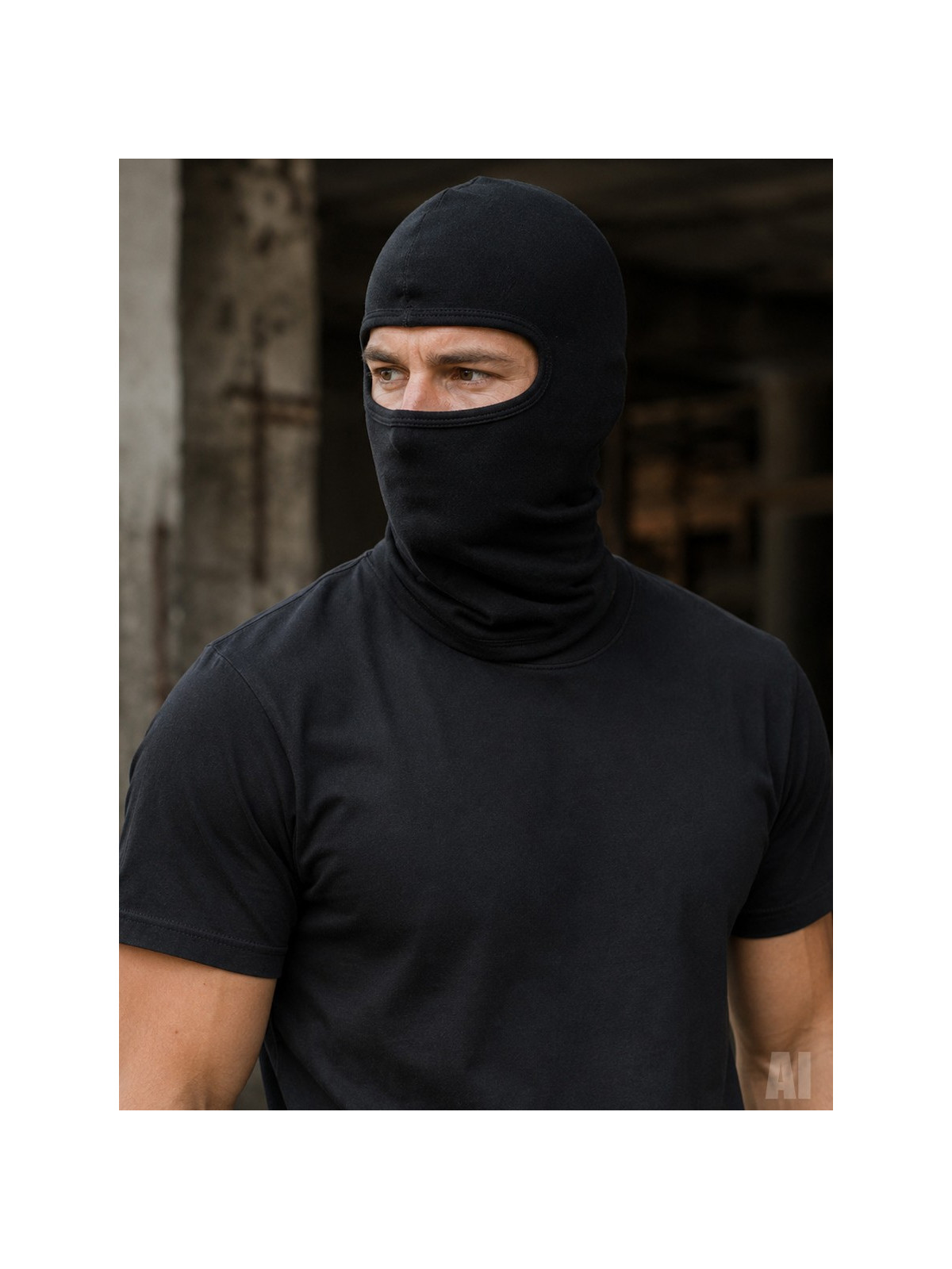 MIL-TEC KOMINIARKA BALACLAVA NOMEX 1 OTWÓR CZARNA