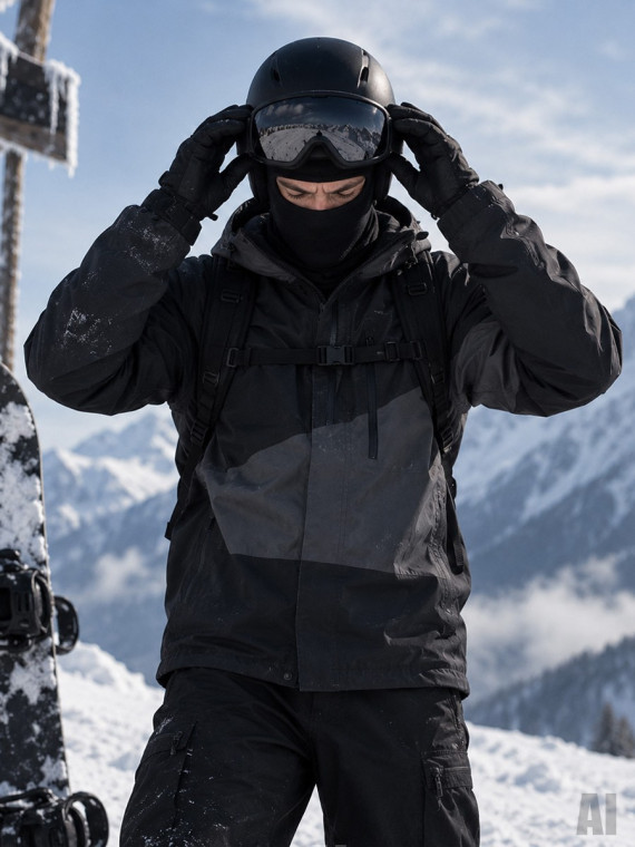 MIL-TEC KOMINIARKA BALACLAVA NOMEX 1 OTWÓR CZARNA