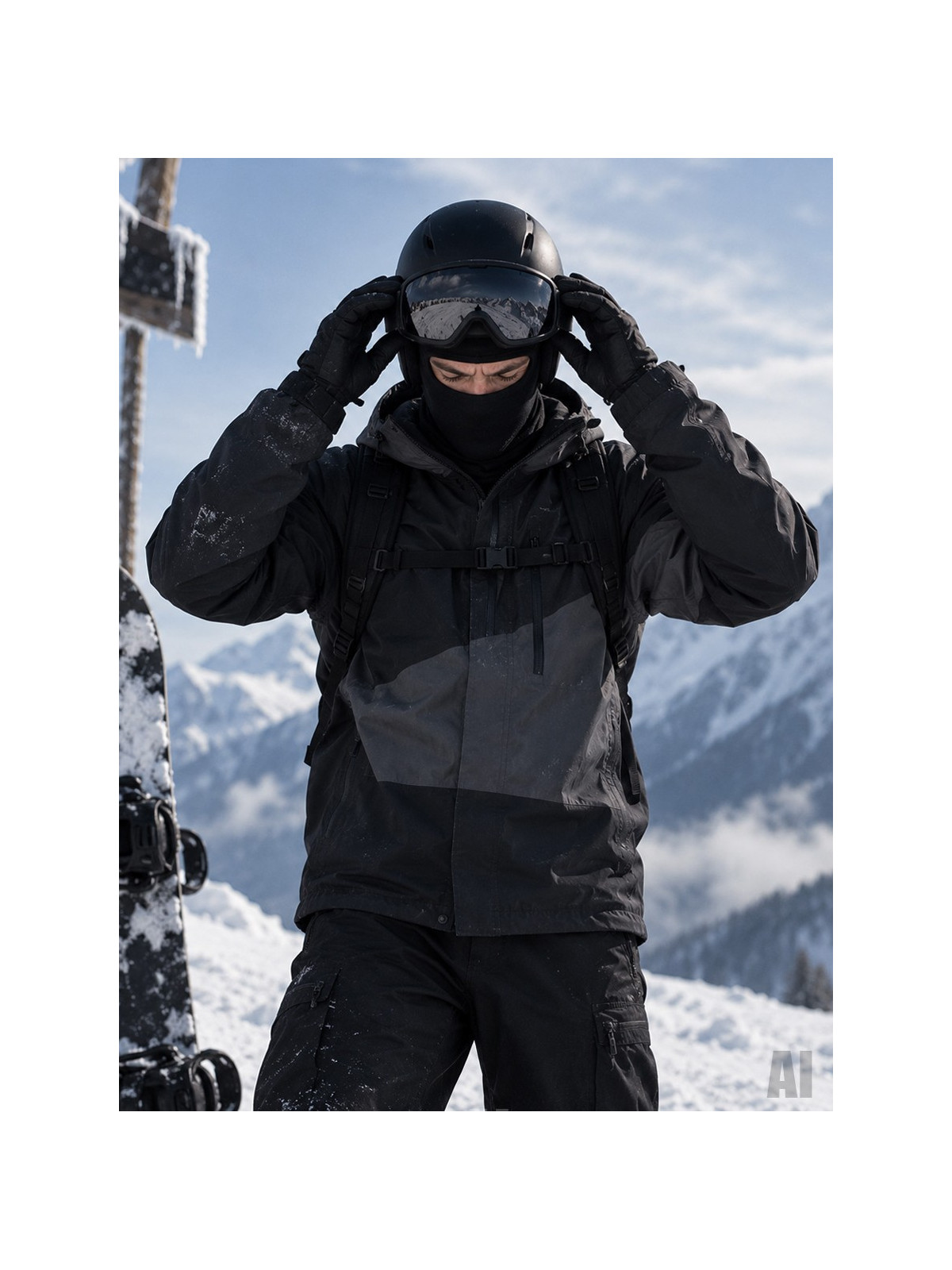 MIL-TEC KOMINIARKA BALACLAVA NOMEX 1 OTWÓR CZARNA