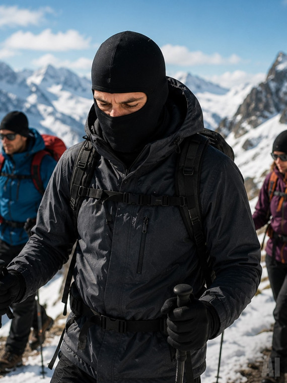 MIL-TEC KOMINIARKA BALACLAVA NOMEX 1 OTWÓR CZARNA