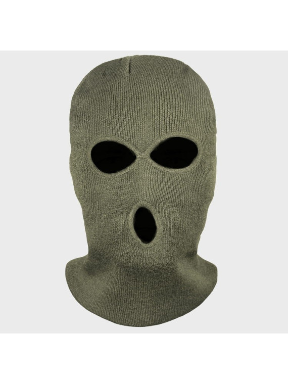 MIL-TEC KOMINIARKA BALACLAVA AKRYL 3 OTWORY OLIWKOWY