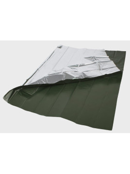 MIL-TEC KOC TERMICZNY RATOWNICZY FOLIA 215X130 CM Srebrno-oliwkowy