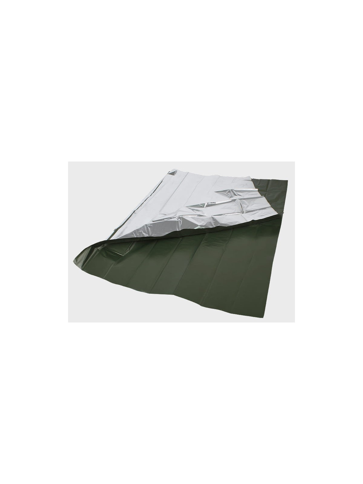 MIL-TEC KOC TERMICZNY RATOWNICZY FOLIA 215X130 CM Srebrno-oliwkowy