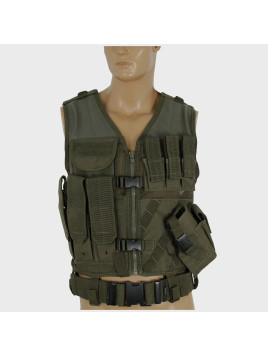 MIL-TEC KAMIZELKA TAKTYCZNA USMC PAS OLIWKOWA