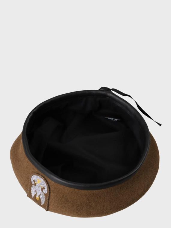 BB-TEX BERET WOT WOJSKOWY WEŁNIANY TŁOCZONY BRĄZOWY 64