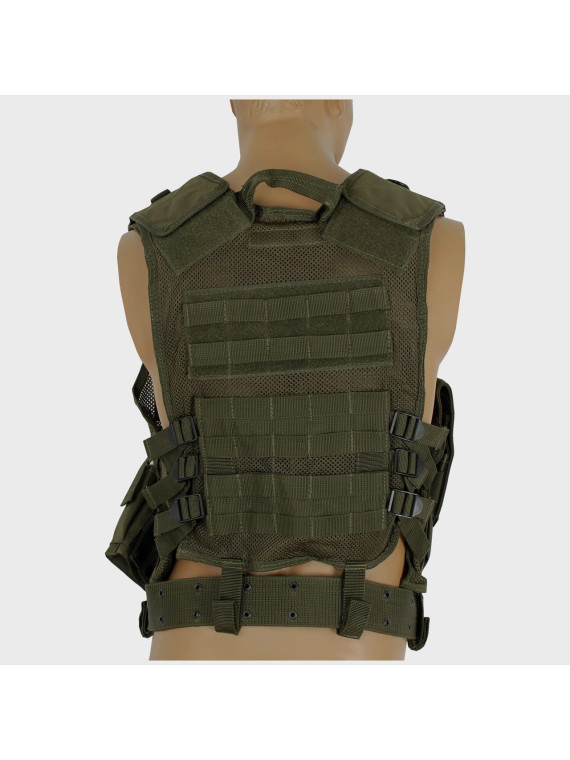 MIL-TEC KAMIZELKA TAKTYCZNA USMC PAS OLIWKOWA