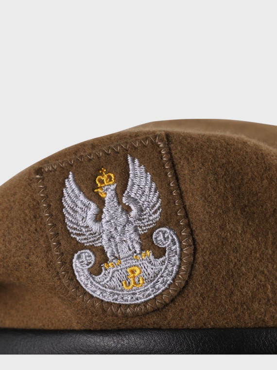BB-TEX BERET WOT WOJSKOWY WEŁNIANY TŁOCZONY BRĄZOWY 64