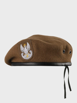 BB-TEX BERET WOT WOJSKOWY WEŁNIANY TŁOCZONY BRĄZOWY 64