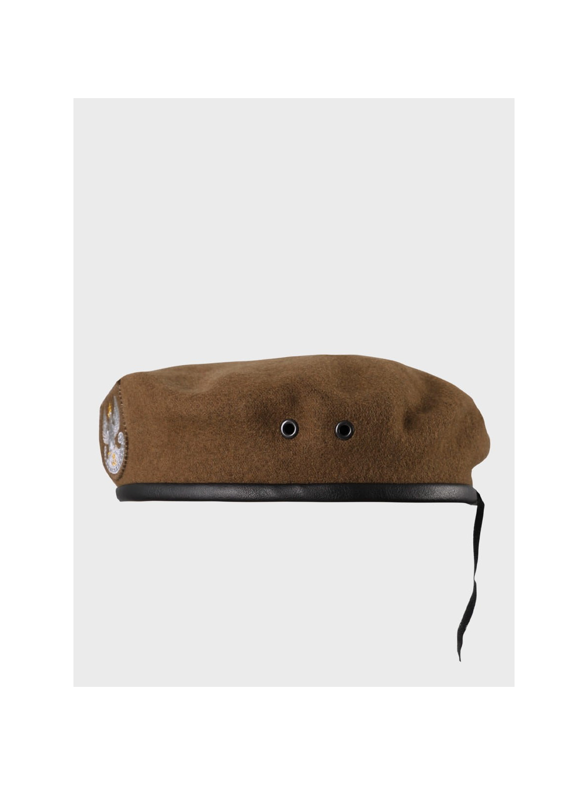 BB-TEX BERET WOT WOJSKOWY WEŁNIANY TŁOCZONY BRĄZOWY 64