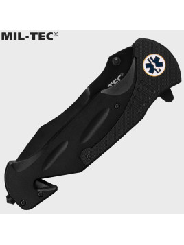 MIL-TEC NÓŻ SKŁADANY RATOWNICZY RESCUE MEDICAL CZARNY