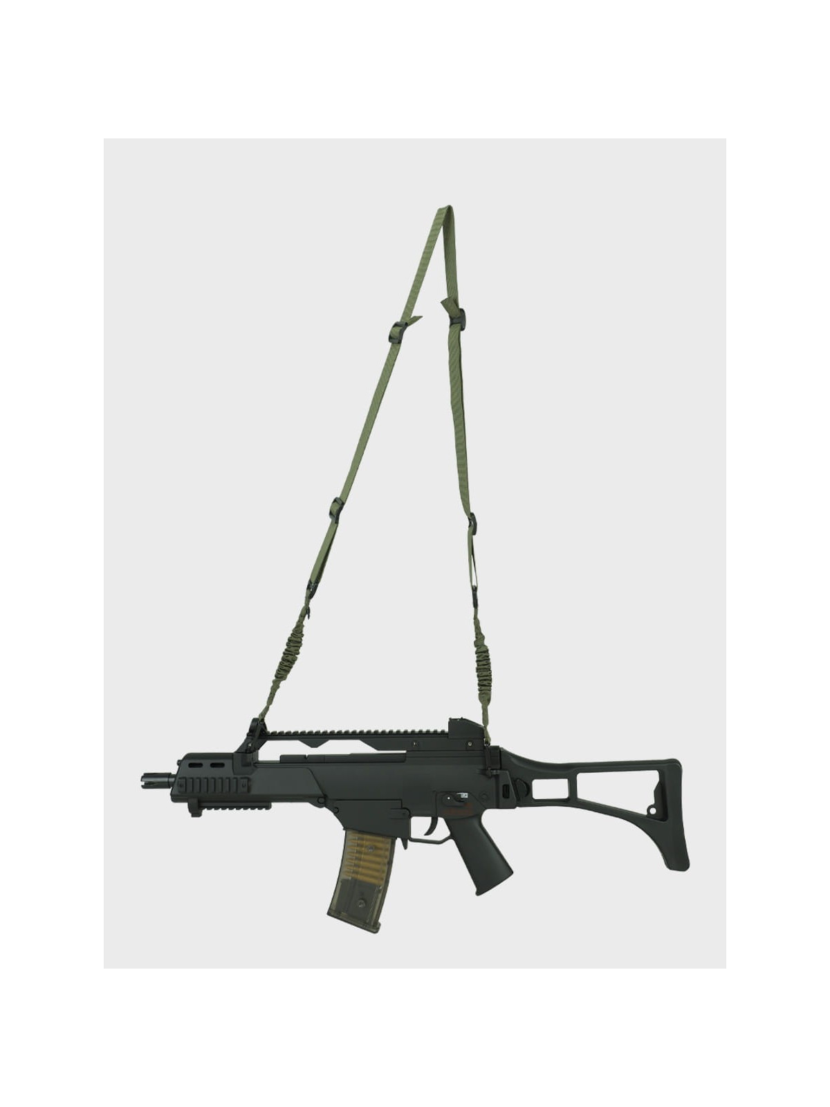MIL-TEC PAS NOŚNY DO BRONI DWUPUNKTOWY BUNGEE OLIWKOWY