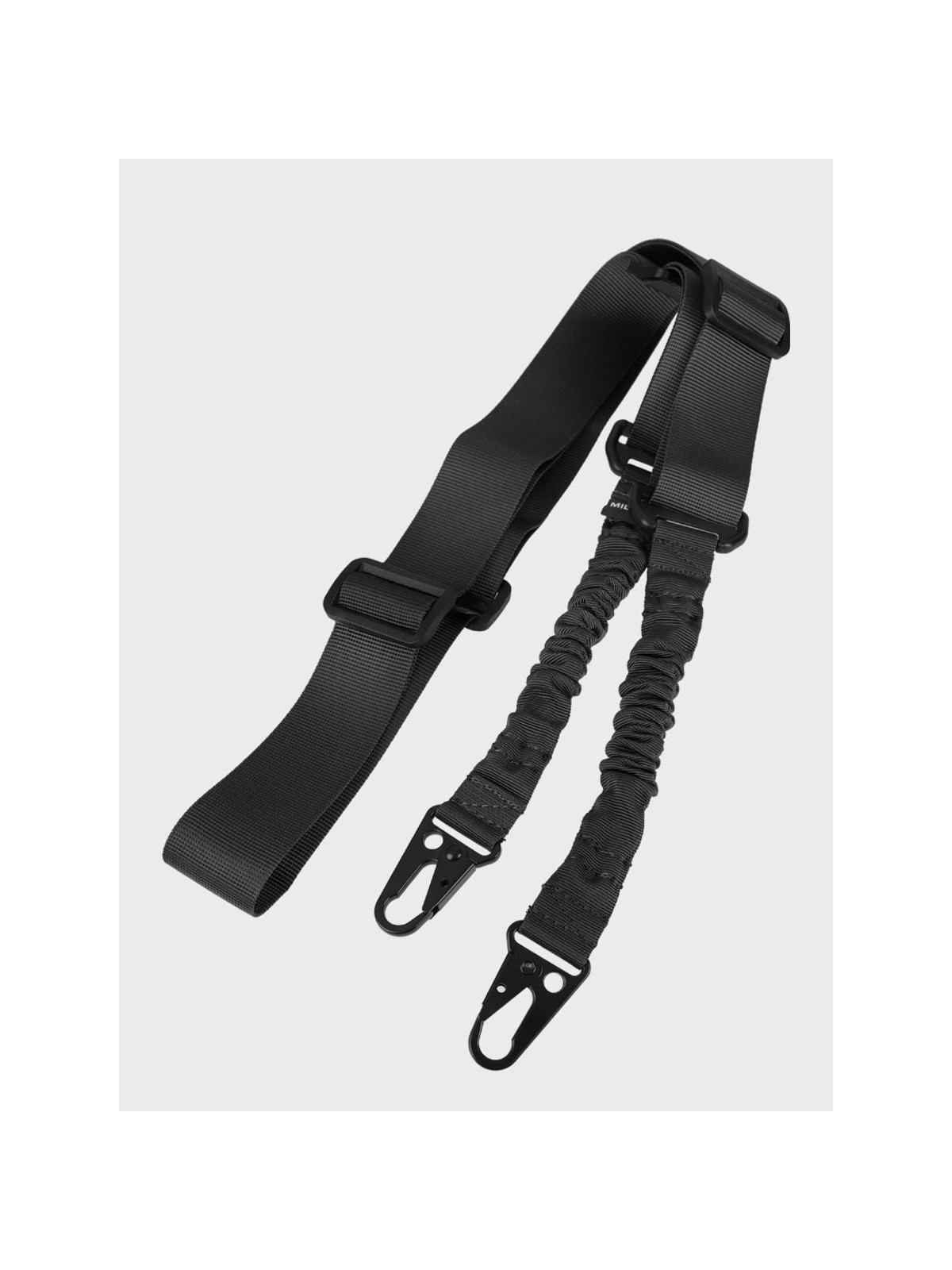 MIL-TEC PAS NOŚNY DO BRONI DWUPUNKTOWY BUNGEE CZARNY