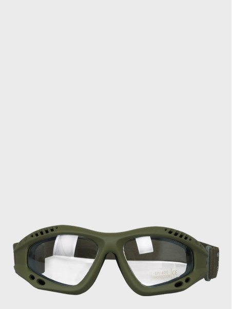 MIL-TEC OKULARY TAKTYCZNE COMMANDO CLEAR UV 400 OLIWKOWE