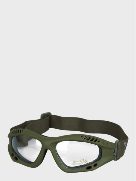 MIL-TEC OKULARY TAKTYCZNE COMMANDO CLEAR UV 400 OLIWKOWE