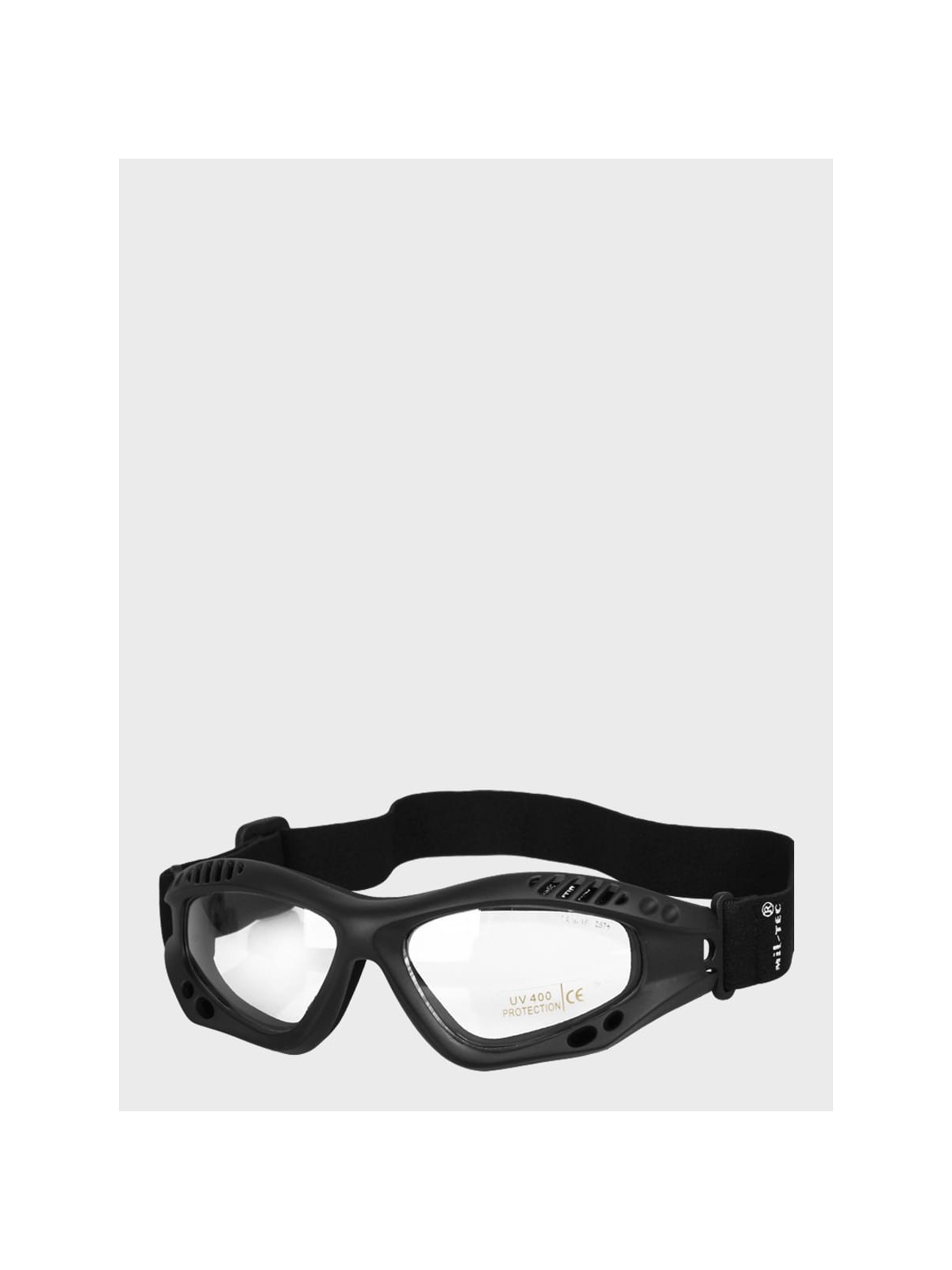 MIL-TEC OKULARY TAKTYCZNE COMMANDO CLEAR UV 400 CZARNE