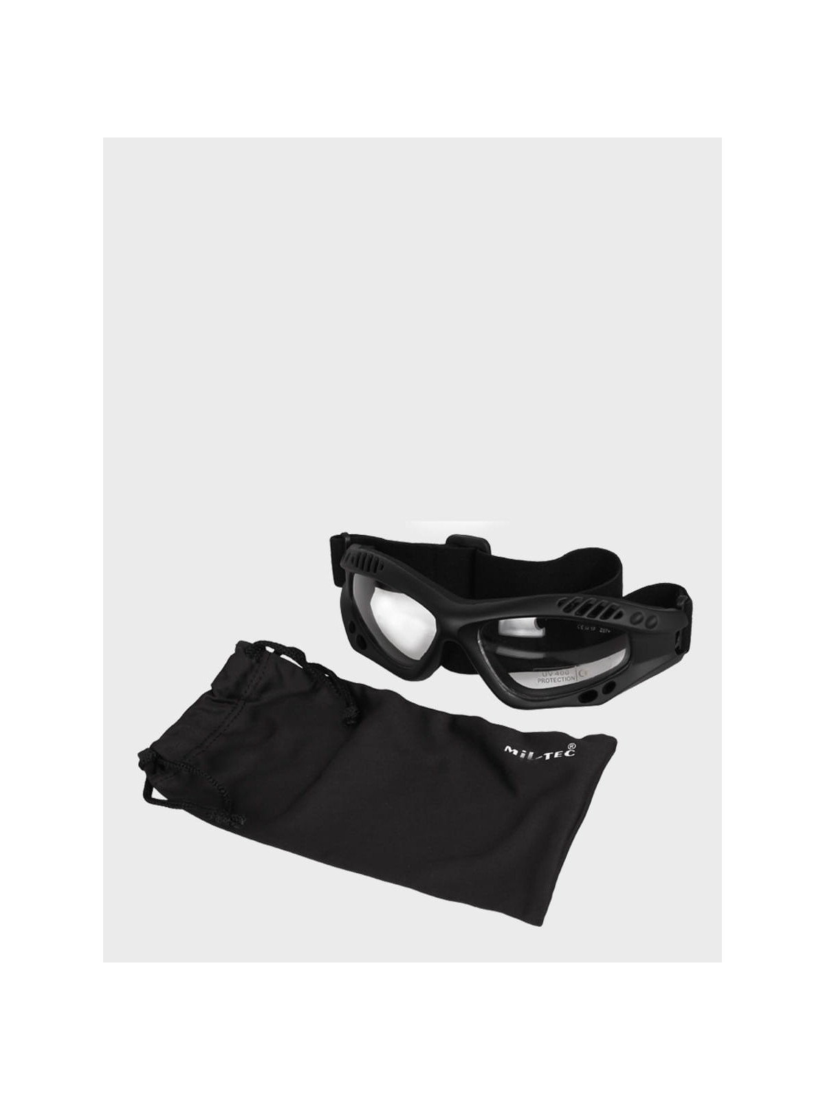 MIL-TEC OKULARY TAKTYCZNE COMMANDO CLEAR UV 400 CZARNE