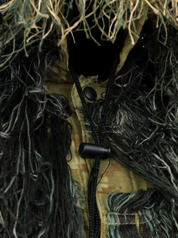 MIL-TEC STRÓJ MASKUJĄCY PARKA GHILLIE PRO ANTI FIRE 3 WOODLAND