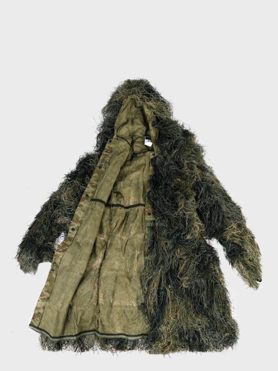 MIL-TEC STRÓJ MASKUJĄCY PARKA GHILLIE PRO ANTI FIRE 2 WOODLAND