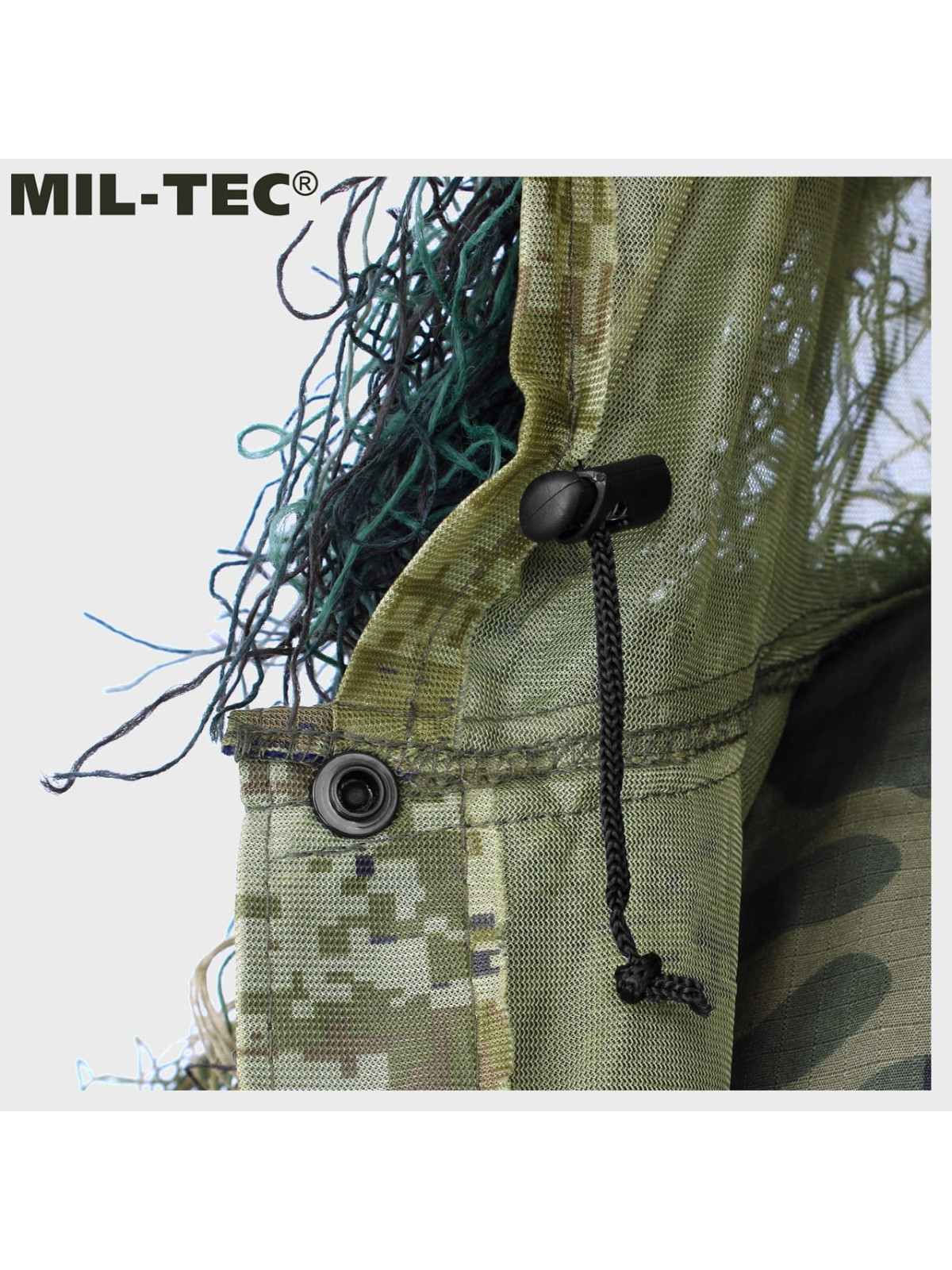 MIL-TEC STRÓJ MASKUJĄCY PARKA GHILLIE BASIC ANTI FIRE WOODLAND 3