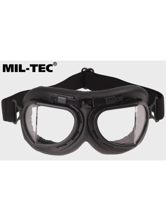 MIL-TEC LOTNICZE GOGLE PILOTA RAF REPLIKA CZARNE