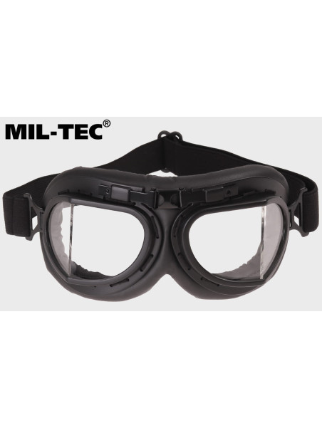 MIL-TEC LOTNICZE GOGLE PILOTA RAF REPLIKA CZARNE