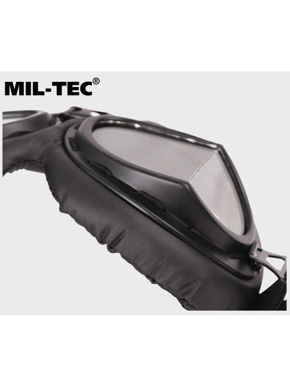 MIL-TEC LOTNICZE GOGLE PILOTA RAF REPLIKA CZARNE