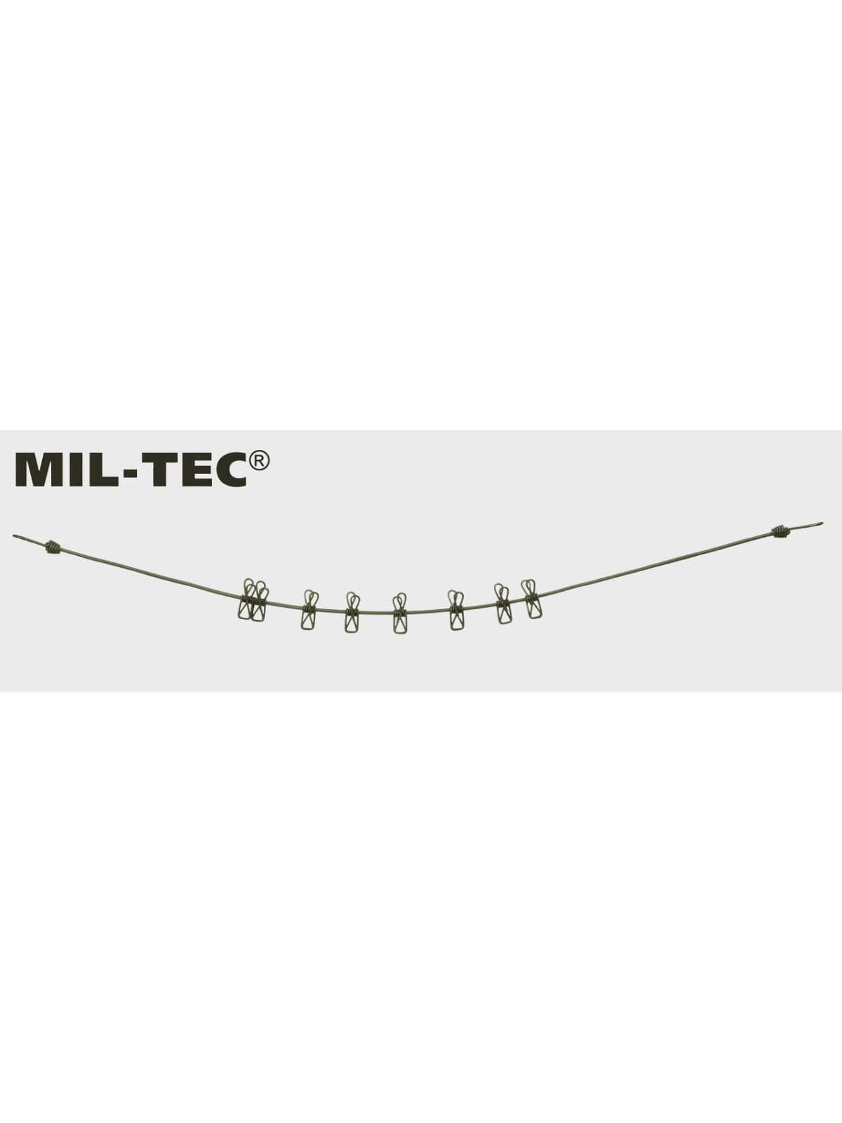 MIL-TEC LINKA NA PRANIE Z KLAMERKAMI TURYSTYCZNA OLIWKOWA