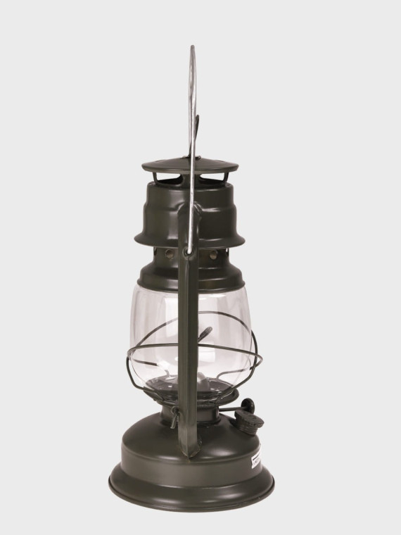 MIL-TEC LAMPA NAFTOWA Z UCHWYTEM 28CM STAL OLIWKOWA