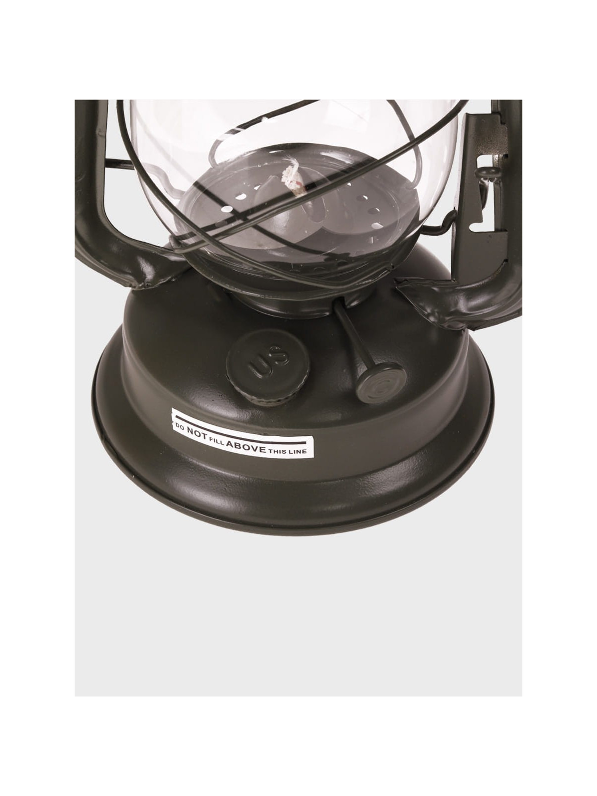 MIL-TEC LAMPA NAFTOWA Z UCHWYTEM 28CM STAL OLIWKOWA