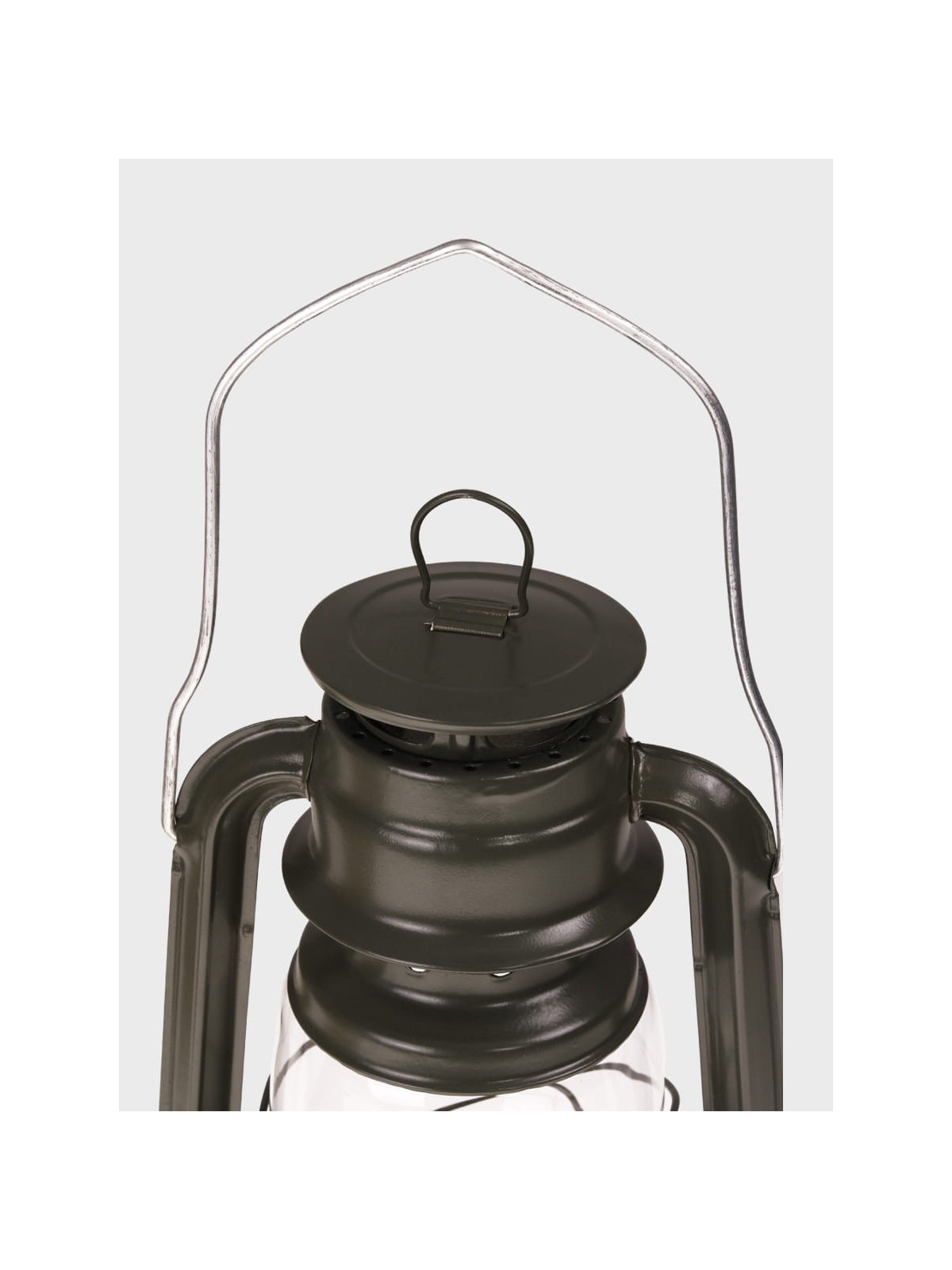 MIL-TEC LAMPA NAFTOWA Z UCHWYTEM 28CM STAL OLIWKOWA