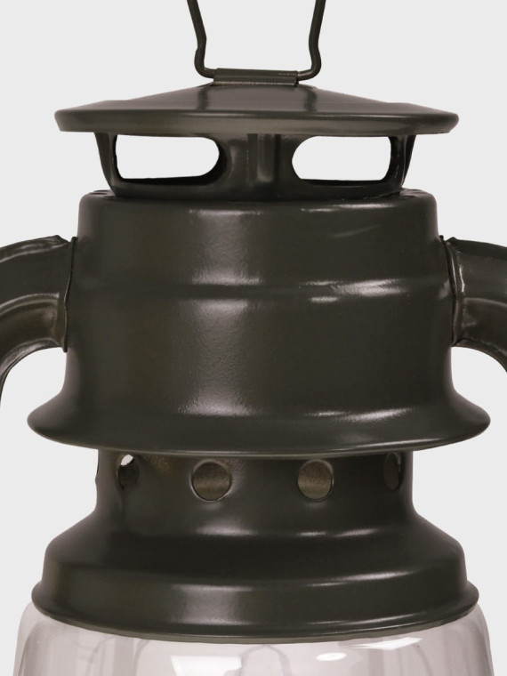 MIL-TEC LAMPA NAFTOWA Z UCHWYTEM 28CM STAL OLIWKOWA