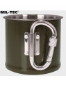 MIL-TEC KUBEK TERMICZNY Z KARABIŃCZYKIEM 500ML STAL NIERDZEWNA OLIWKOWY