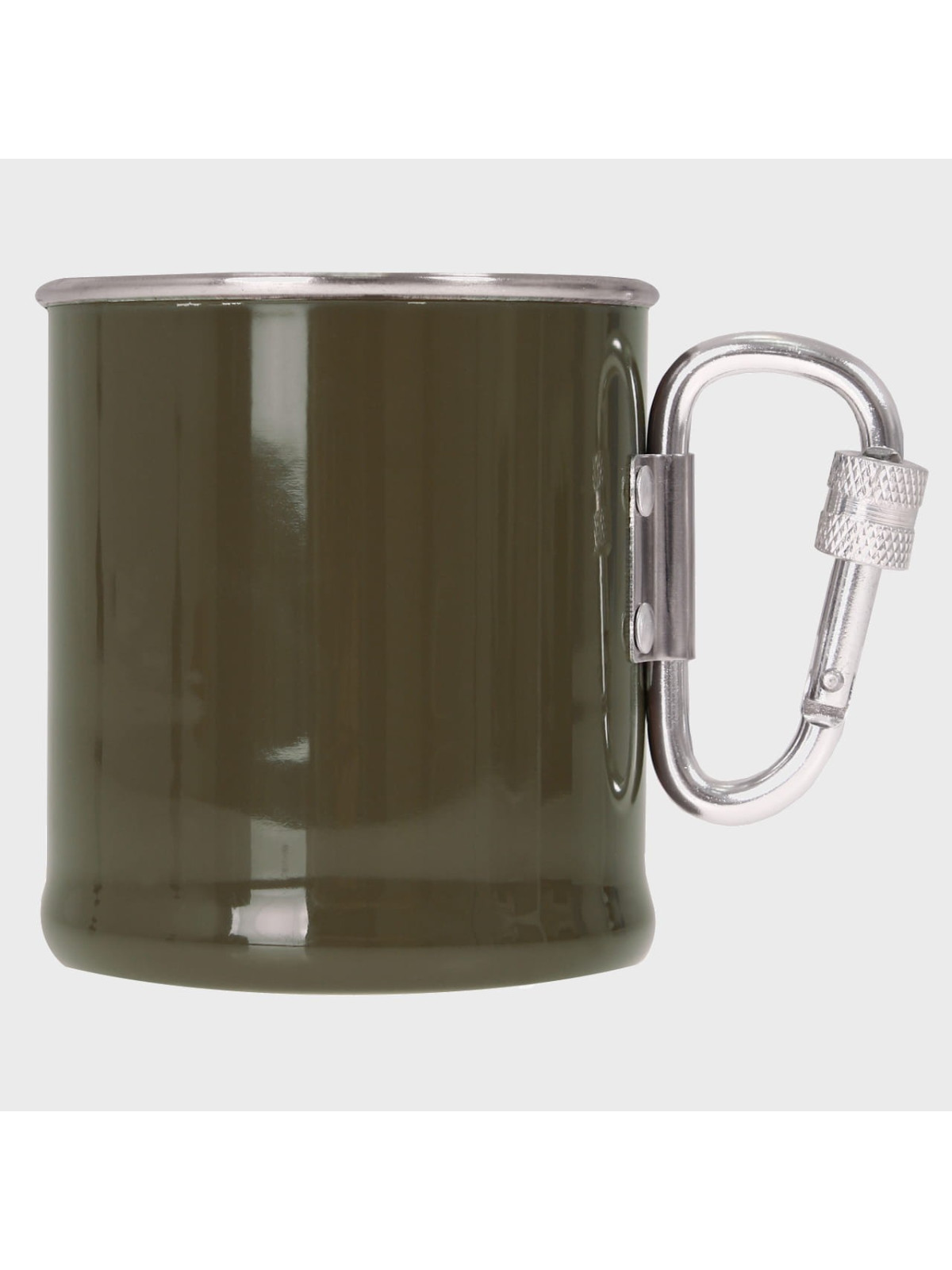 MIL-TEC KUBEK TERMICZNY Z KARABIŃCZYKIEM 250ML STAL NIERDZEWNA OLIWKOWY