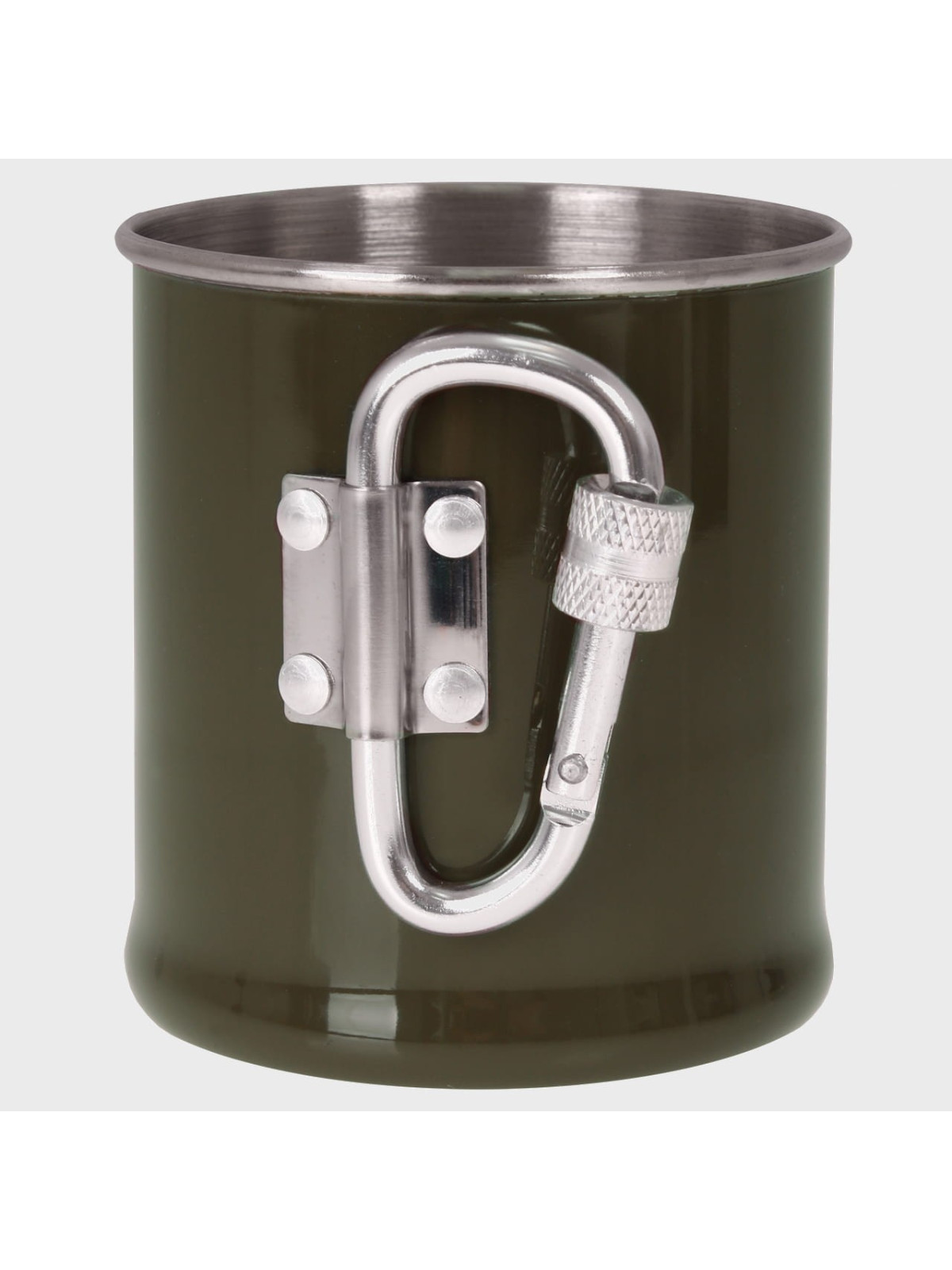 MIL-TEC KUBEK TERMICZNY Z KARABIŃCZYKIEM 250ML STAL NIERDZEWNA OLIWKOWY