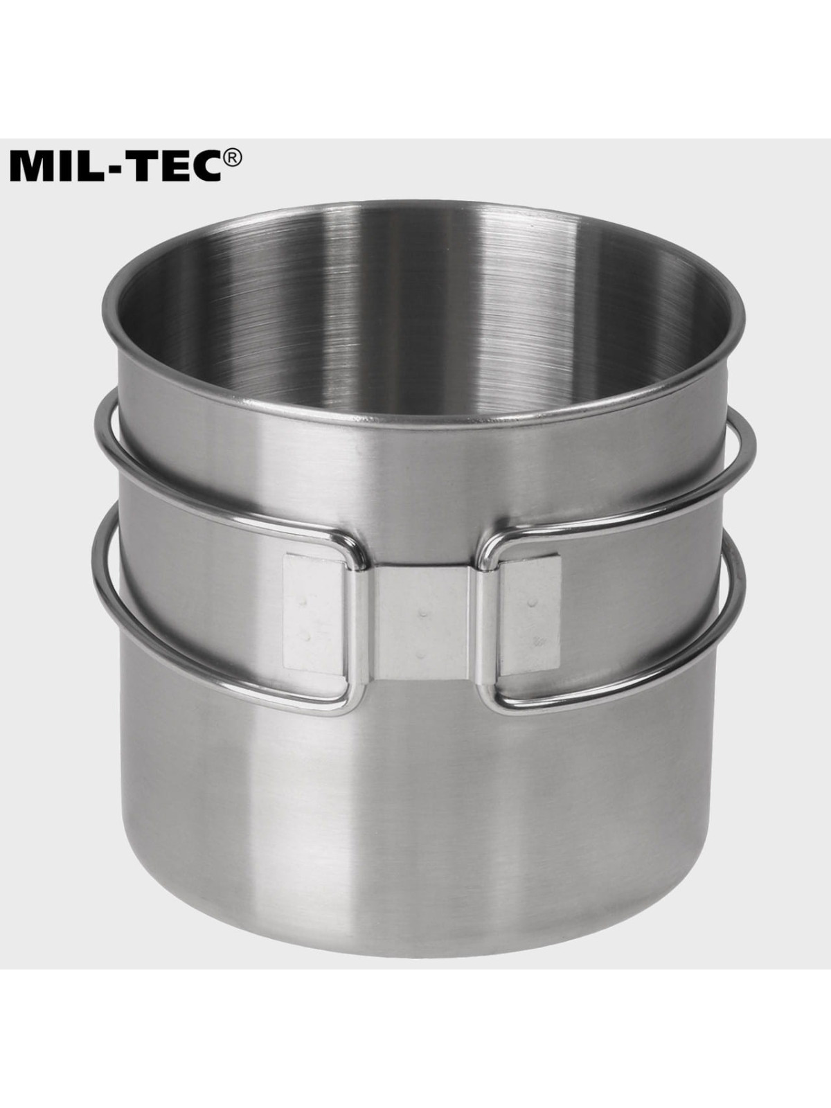 MIL-TEC KUBEK TURYSTYCZNY SKŁADANY UCHWYT 600ML STAL NIERDZEWNA