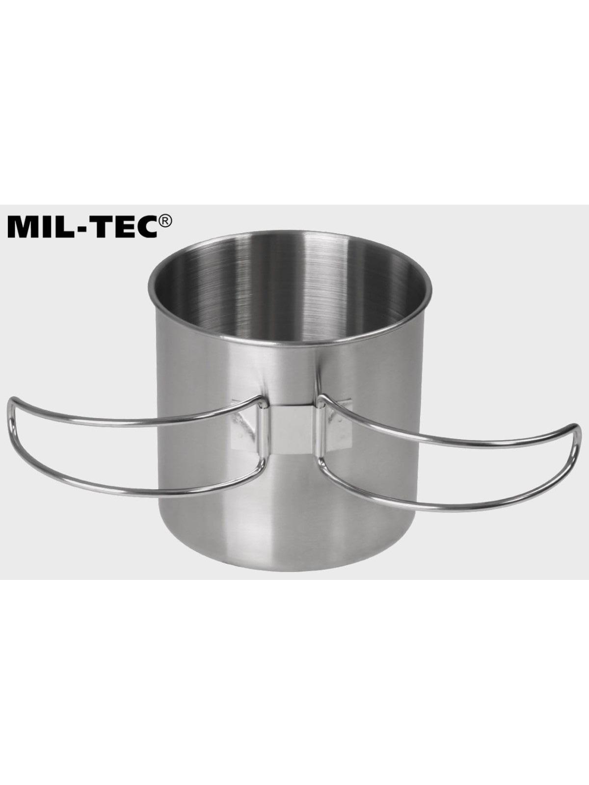 MIL-TEC KUBEK TURYSTYCZNY SKŁADANY UCHWYT 600ML STAL NIERDZEWNA
