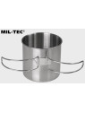 MIL-TEC KUBEK TURYSTYCZNY SKŁADANY UCHWYT 600ML STAL NIERDZEWNA