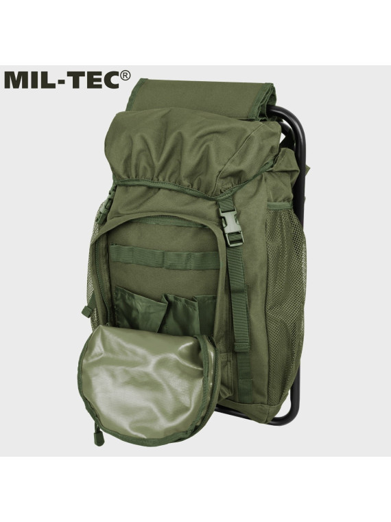 MIL-TEC PLECAK KRZESŁO WOJSKOWE WĘDKARSKIE SKŁADANE OLIWKOWE