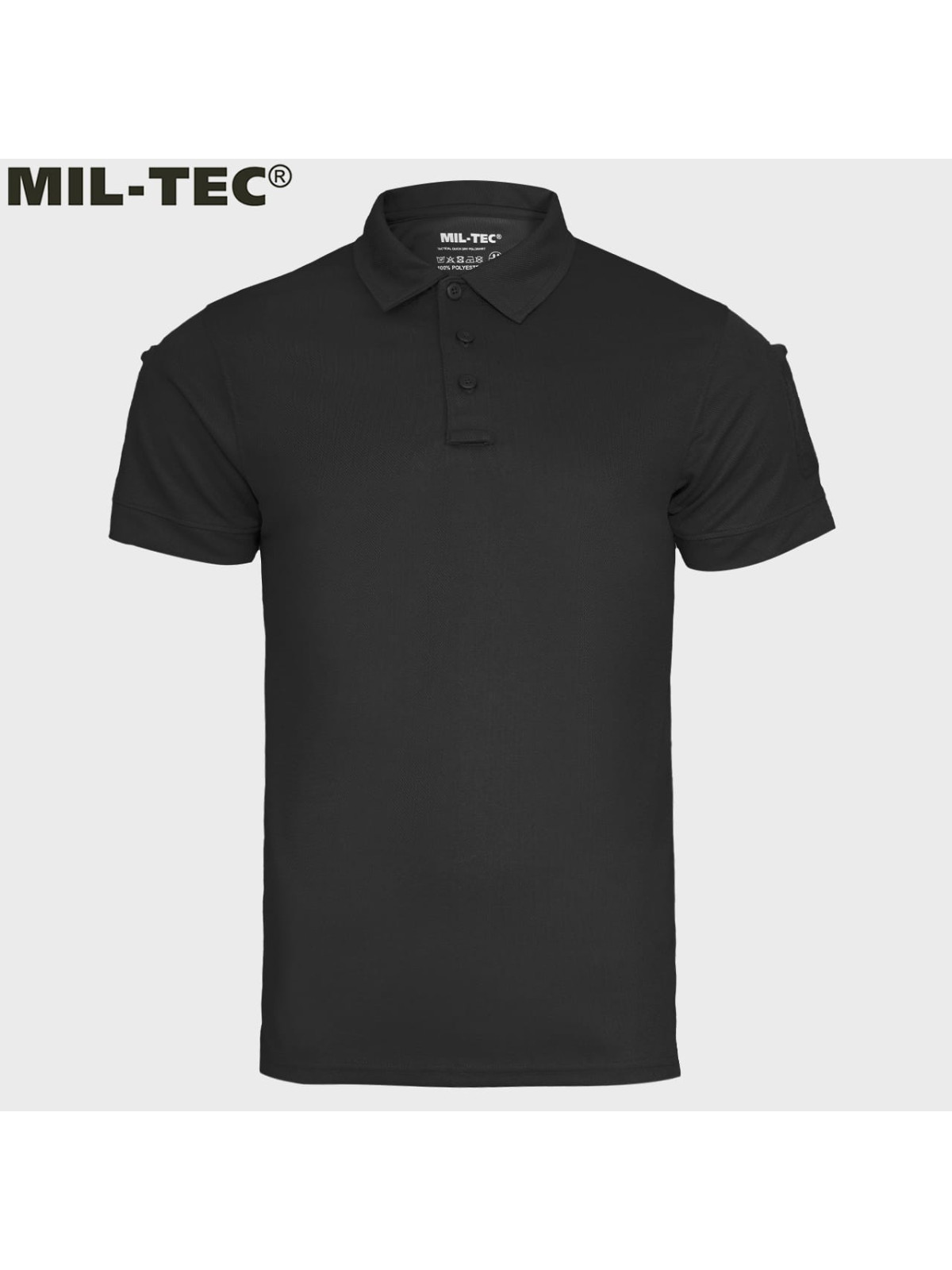 MIL-TEC KOSZULKA POLO QUICKDRY TERMOAKTYWNA CZARNA 3XL