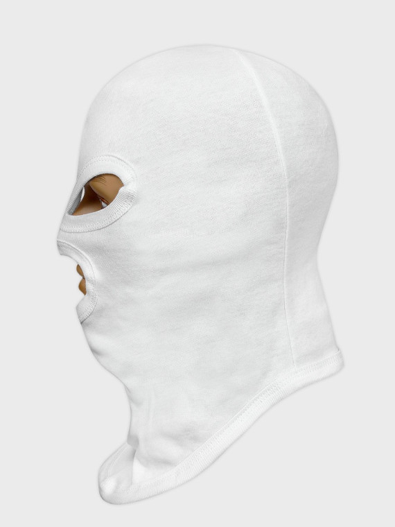 MIL-TEC KOMINIARKA 3 OTWORY CZAPKA BALACLAVA BAWEŁNA BIAŁA 