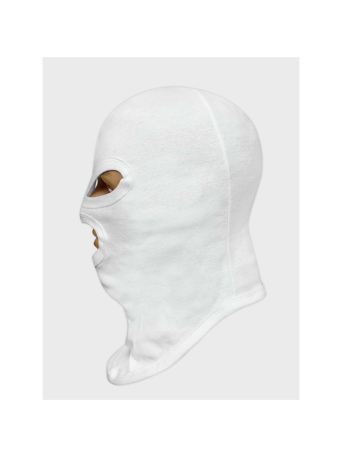 MIL-TEC KOMINIARKA 3 OTWORY CZAPKA BALACLAVA BAWEŁNA BIAŁA 