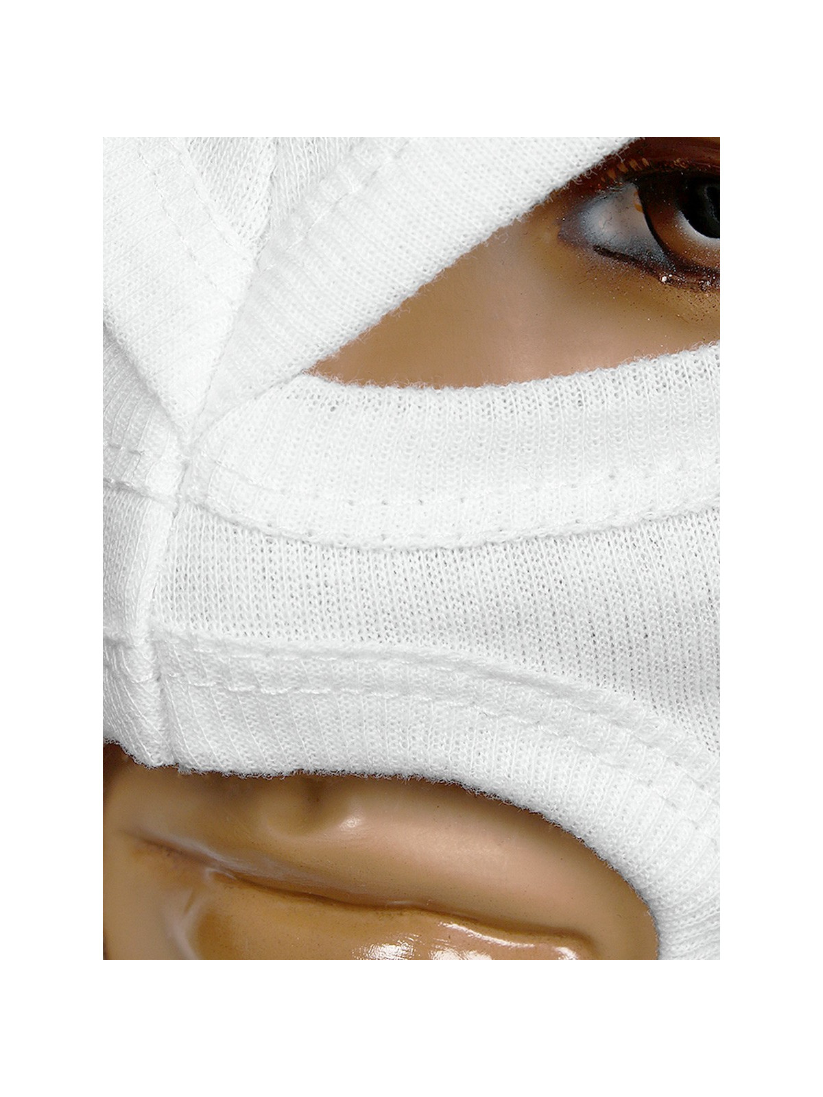 MIL-TEC KOMINIARKA 3 OTWORY CZAPKA BALACLAVA BAWEŁNA BIAŁA 